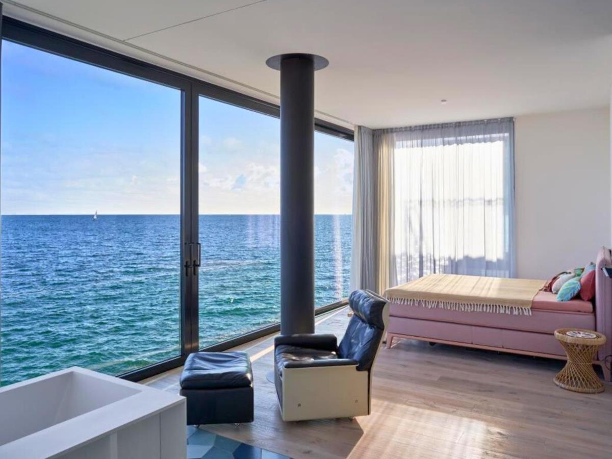 Designer Strandvilla Auf Der Ostsee - Mit Freiem Meerblick Und Dachterrasse Olpenitz Εξωτερικό φωτογραφία