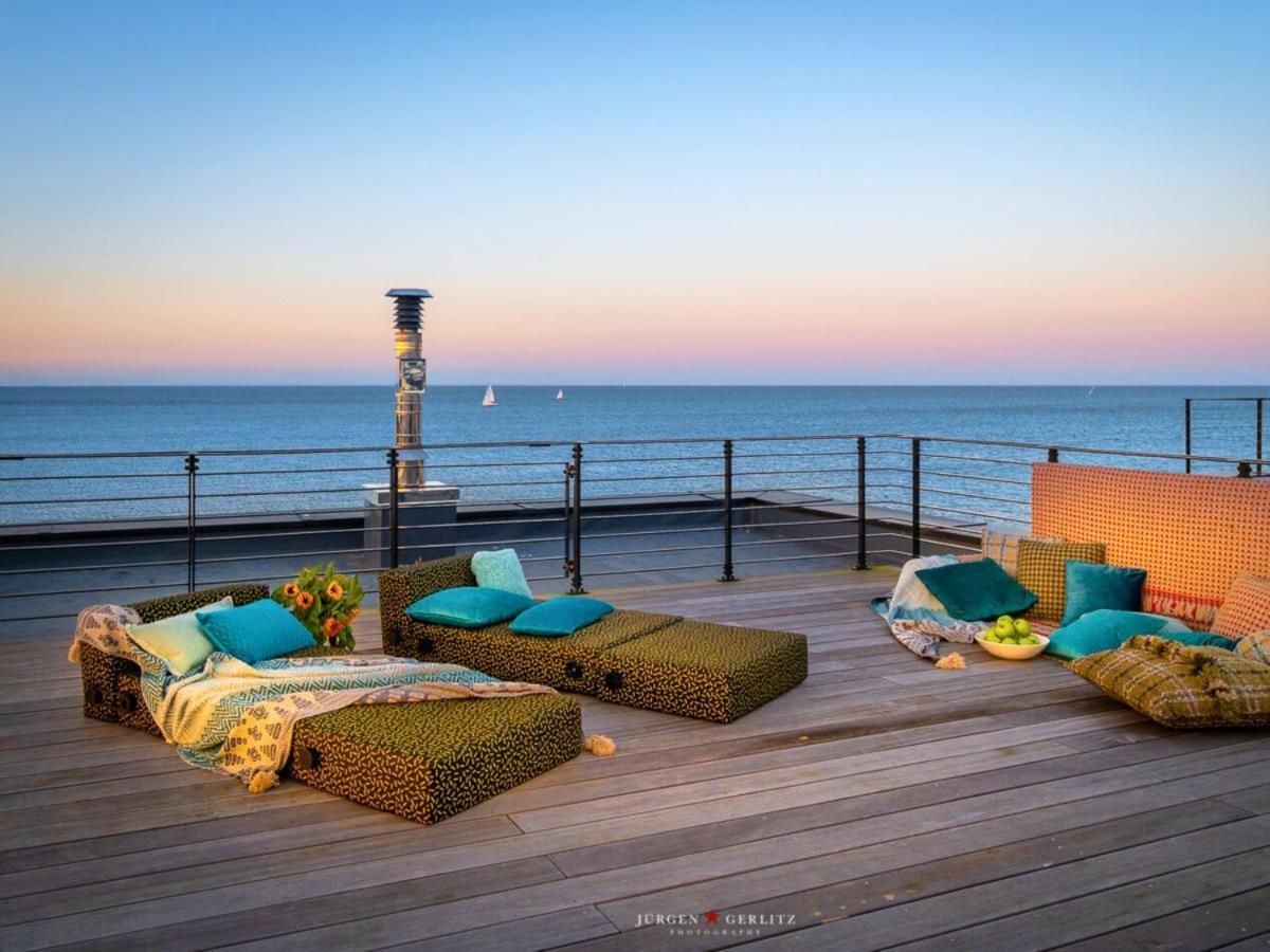 Designer Strandvilla Auf Der Ostsee - Mit Freiem Meerblick Und Dachterrasse Olpenitz Εξωτερικό φωτογραφία